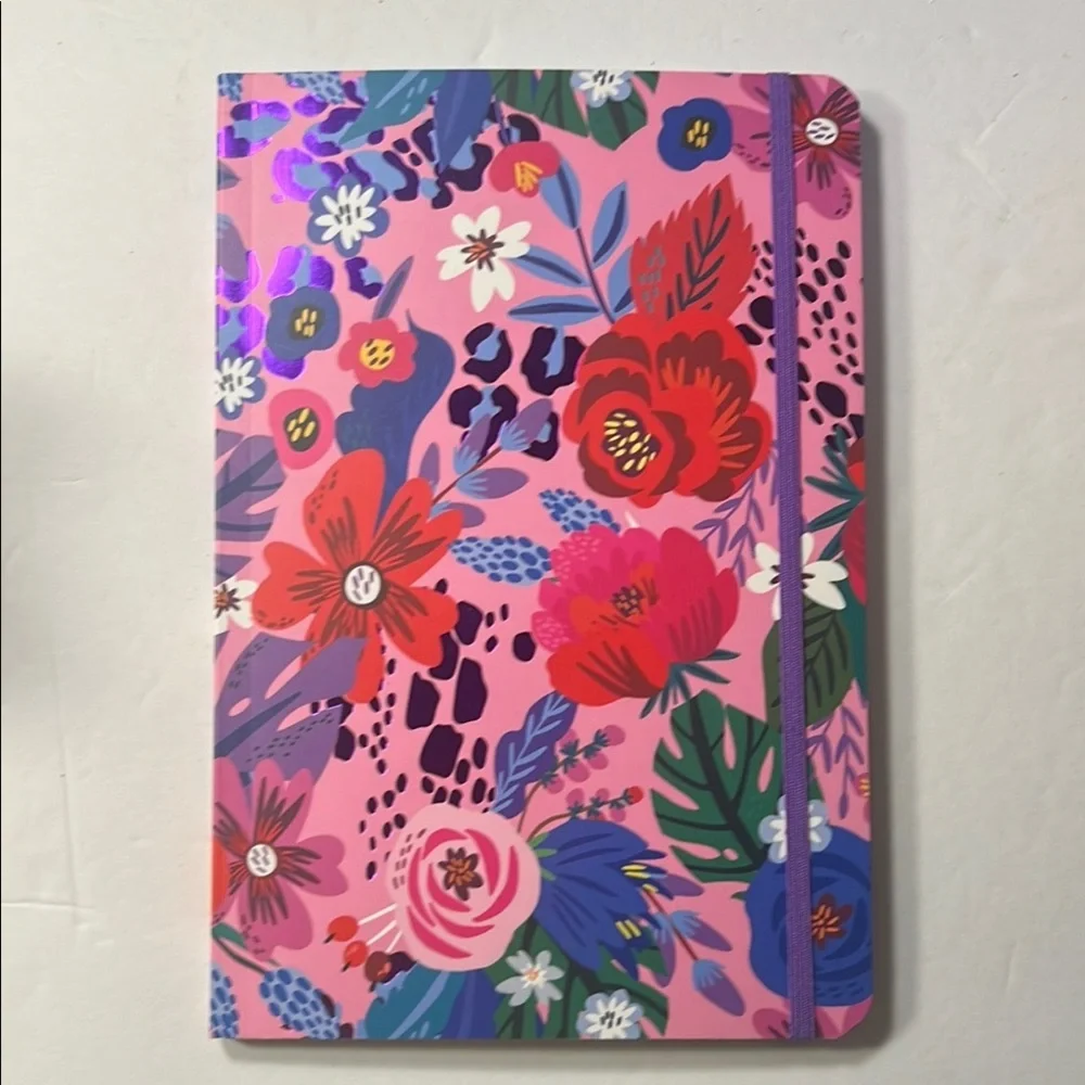NWT 🌺 Floral Pink Notebook with Elastic Band Journal Girly 🌺 - Picture 2 of 16